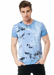 Rusty Neal Herren T-Shirt, weiß, casual, Gr. XXL, bedruckt, 100% Baumwolle, Shirts, mit Adler-Print