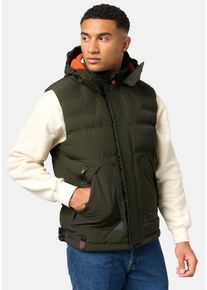STONE HARBOUR Herren Steppweste "Egoor", grün, sportlich, Gr. XL, Oberstoff: 94, 5% Polyester, 5, 5% Elasthan, Futter: 100% Polyester, Wattierung: