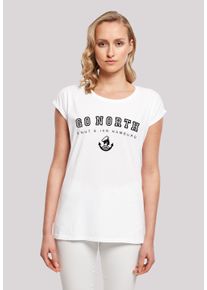 F4NT4STIC Damen T-Shirt "Go North Knut & Jan Hamburg", weiß, casual, Gr. XXL, Obermaterial: 100% Baumwolle, Shirts, Print