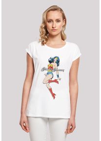 F4NT4STIC Damen T-Shirt "DC Comics Wonder Woman Jump", weiß, casual, Gr. 5XL, Obermaterial: 100% Baumwolle, Shirts, Print