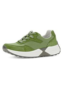 Damen Keilsneaker, Gabor Rollingsoft, Gr. 37, grün, Textil, Ziegenveloursleder, unifarben, sportlich, Schuhe, Freizeitschuh, Halbschuh, Schnürschuh