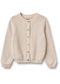 Wheat Mädchen Cardigan "Wheat Cardigan Strickjacke Magnella", weiß, Gr. 98, 100% Bio-Baumwolle, Strickjacken