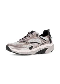 Damen Keilsneaker, Gabor Rollingsoft, Gr. 42, rosa, Textil, Kalbsleder, metallic, sportlich, Schuhe, Freizeitschuh, Halbschuh, Schnürschuh mit