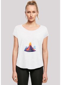 F4NT4STIC Damen T-Shirt "Vulkanausbruch", weiß, casual, Gr. XXL, Obermaterial: 100% Baumwolle, Shirts, Premium Qualität