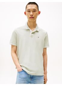 Tommy Jeans Herren Poloshirt "TJM REG TIPPED POLO EXT", grün, casual, Gr. S, unifarben, Jersey, Obermaterial: 100% Baumwolle, Shirts, Mit