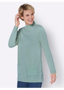 Classic Basics Damen Longpullover "Longpullover", grün, Gr. 46, unifarben, 100% Polyacryl, Pullover