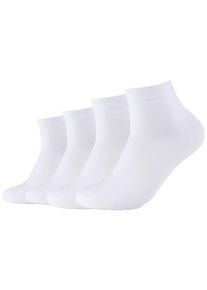 Camano Herren Kurzsocken "ca-soft", Gr. 39, weiß, Materialmix, unifarben, Socken, mit weichen Komfortbündchen