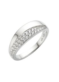 ZEEme Damen Fingerring "Silber 925 rhodiniert mit Zirkonia weiß", 052 (16,6), Silber 925 (Sterlingsilber), weiß, Silber 925 (Sterlingsilber),
