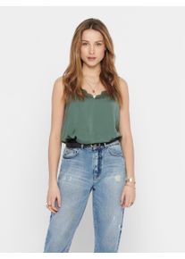 Only Damen Spaghettitop "ONLDEBBIE SINGLET NOOS WVN", grün, modisch, Gr. 36, unifarben, Web, Obermaterial: 100% Polyester, Tops