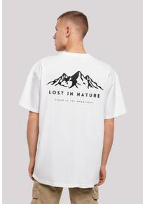 F4NT4STIC Herren T-Shirt "Lost in nature", weiß, casual, Gr. XS, Obermaterial: 100% Baumwolle, Shirts, Print