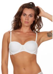 After Eden Damen Multiway-BH "EVY", Gr. 85, weiß, Obermaterial: 85% Nylon, 15% Elasthan, unifarben, feminin, BHs, mit abnehmbaren Trägern