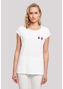 F4NT4STIC Damen T-Shirt "France Frankreich Flagge Fahne", weiß, casual, Gr. XXL, Obermaterial: 100% Baumwolle, Shirts, Print