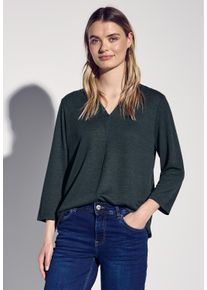 Street One Damen 3/4-Arm-Shirt, grün, casual, Gr. 36, unifarben, Stoff, 80% Polyester, 20% Viskose, Shirts, mit 3/4 Ärmeln