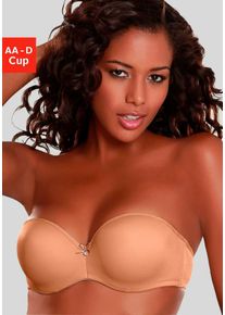 Lascana Damen Multiway-BH, Gr. 70, braun, Microtouch, Obermaterial: 80% Polyamid (TACTEL), 20% Elasthan, klassisch, BHs, mit abnehmbaren, normalen
