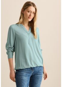 Cecil Damen Langarmblusecool salvia grün, casual, Gr. XXL, unifarben, Stoff, 100% Viskose, Blusen, aus softer Viskose