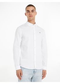 Tommy Jeans Herren Langarmhemd "TJM Slim Stretch Oxford Shirt", weiß, casual, Gr. XXL, Web, Obermaterial: 98% Baumwolle, 2% Elasthan, Hemden, mit