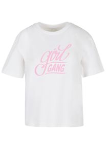MISS TEE Herren T-Shirt "Miss Tee Girl Gang Wording Tee", weiß, casual, Gr. S, bedruckt, 100% Baumwolle, Shirts