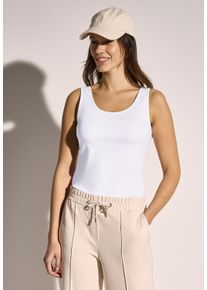 Cecil Damen Trägertop, weiß, casual, Gr. L, unifarben, Web, 100% Baumwolle, Tops, aus reiner Baumwolle