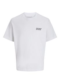 Jack & Jones JACK & JONES Herren Print-Shirt "JCOCALMA BACK PRINT TEE SS CREW NECK", weiß, modisch, Gr. XXL, bedruckt, Jersey, Obermaterial: 100% Baumwolle,