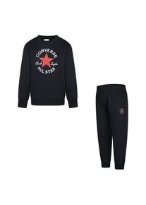 Converse Kinder Jogginganzug "CNVB DISSECTED CTP FLC CREW SE", schwarz, sportlich, Gr. 122, Obermaterial: 60% Baumwolle, 40% Polyester, Sportanzüge,