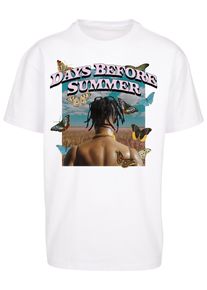 MisterTee Herren Kurzarmshirt "MisterTee Unisex Days Before Summer Oversize Tee", weiß, casual, Gr. L, unifarben, 100% Baumwolle, Shirts