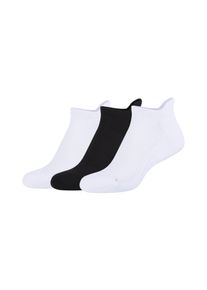 Camano Damen Kurzsocken "function", Gr. 35, schwarz-weiß, Materialmix, unifarben, Socken, mit verstärkter Ferse