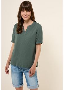 Cecil Damen T-Shirtbalmy khaki, casual, Gr. XXL, unifarben, Web, 100% Baumwolle , Shirts, aus reiner Baumwolle