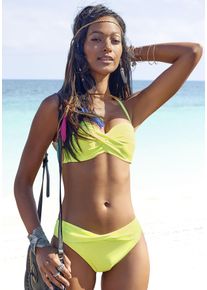 s.Oliver Damen Bikini-Hose "Spain", grün, Gr. 38, unifarben, Microfaser, Microfaser, Badehosen, mit gedrehtem Bündchen