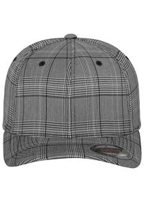 Flexfit Damen Flex Cap "Flexfit Unisex Flexfit Glen Check", schwarz-weiß, casual, Gr. S, 97% Polyester, 3% Elasthan, Caps