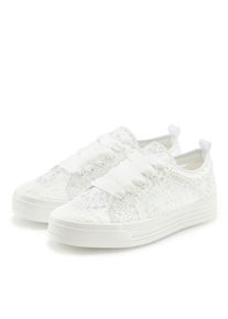 Lascana Damen Sneaker, Gr. 38, weiß, Obermaterial: 100% Textilmaterial. Futter: 100% Textilmaterial. Decksohle: 100% Textilmaterial. Laufsohle: 100%