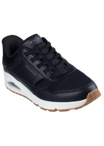 Skechers Herren Slip-On Sneaker "UNO-SIMPLIFIED SLIP-IN", Gr. 40, schwarz-weiß, Lederimitat, Textil, sportlich, Schuhe, Schnürschuh, Retro Sneaker,