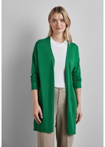 Street One Damen Strickjacke, grün, casual, Gr. 38, unifarben, Stoff, 70% Viskose, 30% Nylon, Strickjacken, verschlusslos