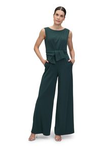 Vera Mont Damen Overall "Vera Mont Jumpsuit mit weitem Bein", grün, elegant, Gr. 34, Cru00eape, Obermaterial: 95% Polyester, 5% Elasthan. Futter: