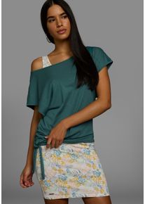Kangaroos Damen Sommerkleid, weiß, casual, Gr. 44, geblümt, gemustert, bedruckt, unifarben, Single Jersey, Obermaterial: 50% Baumwolle, 50% Modal.