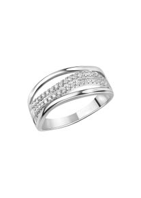 Vivance Damen Fingerring "925 Sterling Silber rhodiniert Zirkonia weiß", 056 (17,8), Silber 925 (Sterlingsilber), weiß, Silber 925 (Sterlingsilber),