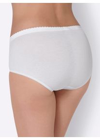 Sloggi Damen Taillenslip, Gr. 42, weiß, 95% Baumwolle, 5% Elasthan, Spitze:9% Elasthan, 20% Baumwolle, 71% Polyamid, Unterhosen