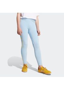 Kinder Leggings "LEGGINGS", blau, sportlich, Gr. 158, adidas originals, Obermaterial: 93% Baumwolle, 7% Elasthan, Hosen