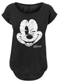 F4NT4STIC Damen T-Shirt "PLUS SIZE Disney Micky Maus", schwarz, casual, Gr. L, Obermaterial: 100% Baumwolle, Shirts, Print