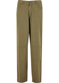 Urban Classics Herren Stoffhose "Urban Classics 90es Pants With Dividing Seams", grün, Gr. 34, unifarben, 100% Baumwolle, Hosen