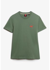 Superdry Herren Rundhalsshirt "ESSENTIAL LOGO EMB TEE", grün, modisch, Gr. XXXL, bedruckt, Single Jersey, Obermaterial: 100% Baumwolle, Shirts