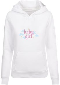 MISS TEE Damen Kapuzenpullover "Miss Tee Damen Baby Girl Hoody", weiß, casual, Gr. S, unifarben, 65% Baumwolle, 35% Polyester, Pullover