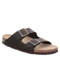 Rohde Herren Pantolette "Grado", Gr. 43, grün, Leder, klassisch, Schuhe, Sommerschuh, Schlappen, Poolslides, ergonomisch geformtes Fußbett
