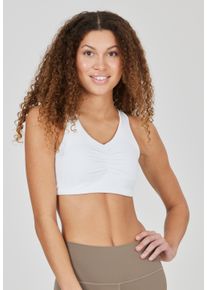 ENDURANCE ATHLECIA ATHLECIA Damen Sport-BH "Fog", Gr. S, weiß, 75% Nylon, 25% Elasthan, unifarben, BHs, mit komprimierender Athlux-Technologie