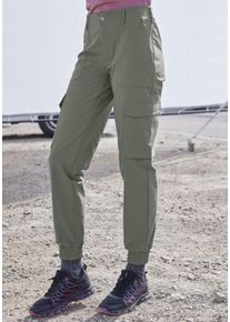 Vivance ACTIVE Damen Trekkinghose, grün, casual, Gr. 36, unifarben, Obermaterial: 92% Polyamid, 8% Elasthan, Hosen, sportlicher Cargo Jogger mit