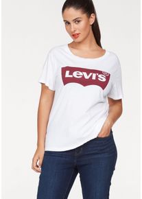 LEVI'S® PLUS LEVI'S PLUS Damen T-Shirt "Perfect Tee", weiß, casual, Gr. XL, bedruckt, Single Jersey, Obermaterial: 100% Baumwolle, Shirts, mit Batwing-Logo