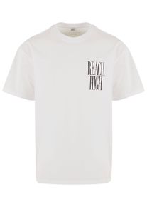 MisterTee Herren T-Shirt "MisterTee Reach High Oversize Tee", weiß, casual, Gr. XXL, bedruckt, 100% Baumwolle, Shirts