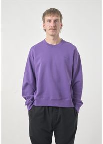 Cleptomanicx Herren Strickpullover "Boxy Crewneck Ligull Boxy Crop", lila, casual, Gr. S, bestickt, 100% Baumwolle, Pullover, mit lockerem Schnitt