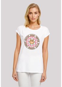 F4NT4STIC Damen T-Shirt "Muttertag super müde Mama Retro Blumen", weiß, casual, Gr. M, Obermaterial: 100% Baumwolle, Shirts, Premium Qualität
