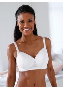 wäschepur WÄSCHEPUR Damen Bügelloser BH, Gr. 90, weiß, 91% Polyamid, 9% Elasthan, BHs