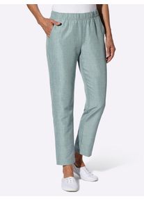 Classic Basics Damen Schlupfhose, grün, Gr. 40, meliert, 100% Polyester, Hosen